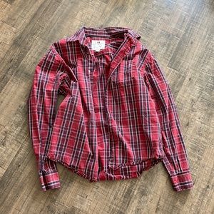 Roots Canada men’s red plaid button down